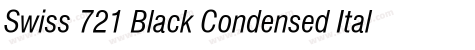 Swiss 721 Black Condensed Italic BT字体转换